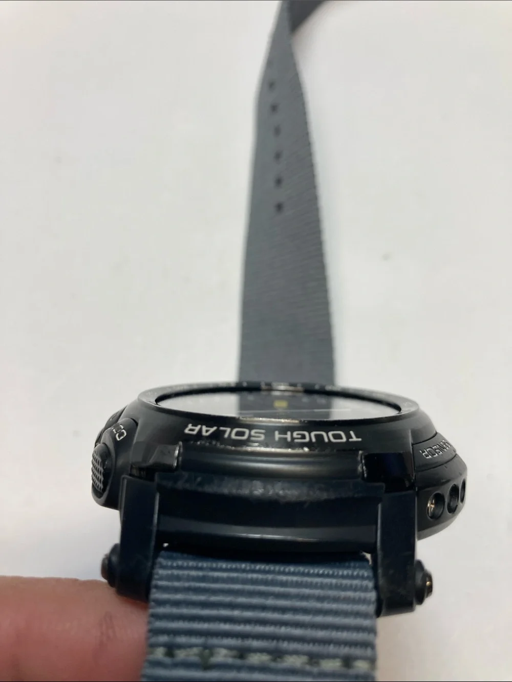 Casio Pro Trek PRW-5100YT, Black and Gray Analog-Digital, gray nato strap